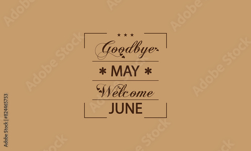 Stylishly Welcoming June A Text Illustration Design