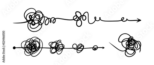 hand drawn tangled scribble sketch. Abstract doodle with line art.
