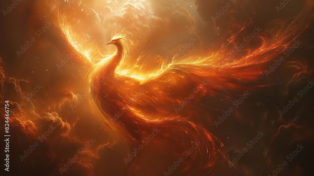 An image of a phoenix with spreading wings, symbolizing powerful resurgence. image An image of a phoenix with spreading wings, symbolizing powerful resurgence. image