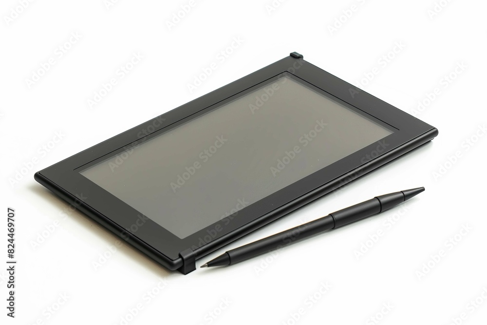 Miniature graphic tablet, isolated on white Miniature graphic tablet, isolated on white