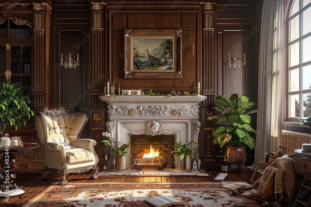 Classical Fireplace Interior Classical Fireplace Interior