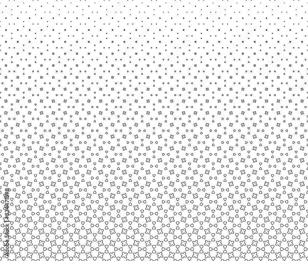 Geometric pattern based on arabic pattern. Disappearin optical effect. Seamless in one direction. Geometric pattern based on arabic pattern. Disappearin optical effect. Seamless in one direction.