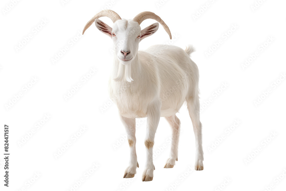 Obraz premium Goat front view isolated on white background
