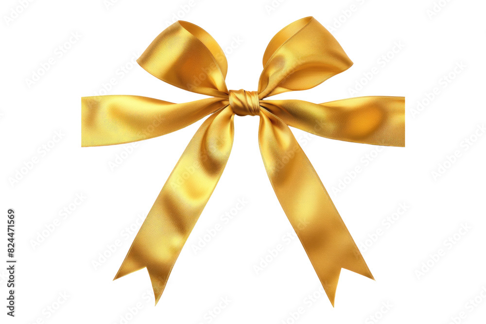 Gold satin ribbon isolated on white background Gold satin ribbon isolated on white background