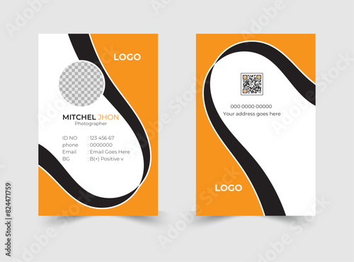Modern & Stylish ID Card Design For Company, Vector Graphic Design 