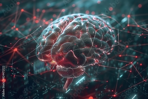 futuristic brain by generative ai