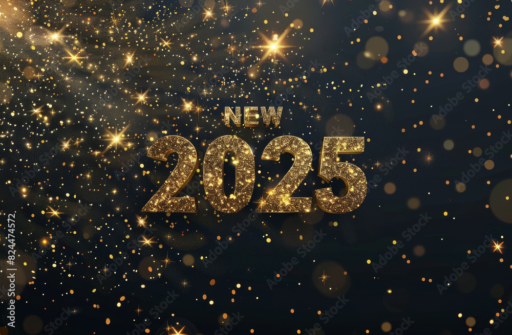 2025 Celebration, Sparkling Festive Illustration 2025 Celebration, Sparkling Festive Illustration