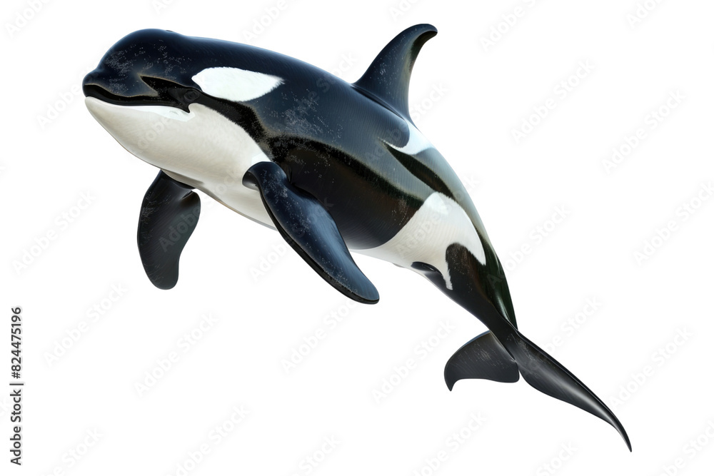 Obraz premium Orca fish isolated on white background