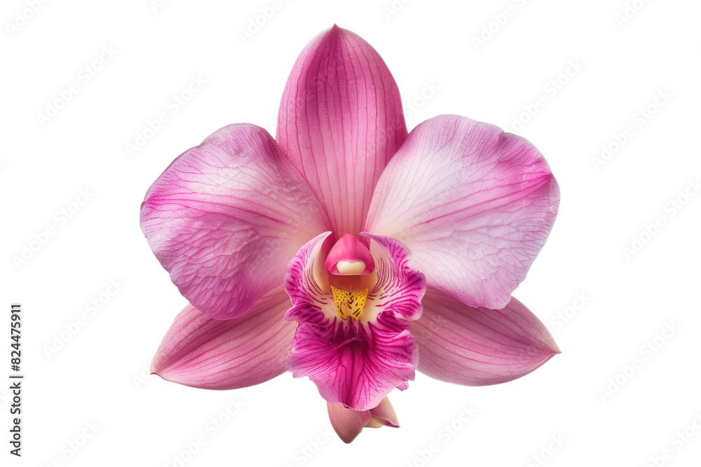 Pink orchid blossom isolated on white background Pink orchid blossom isolated on white background