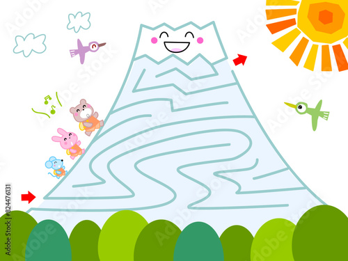 可愛い富士山の迷路