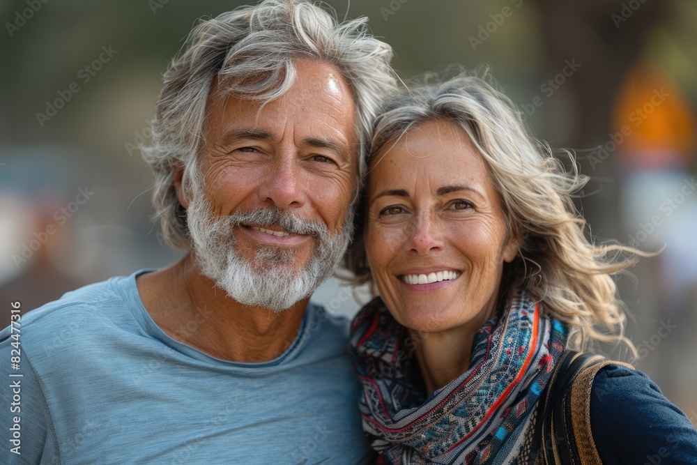 Elderly couples running outdoors Elderly couples running outdoors