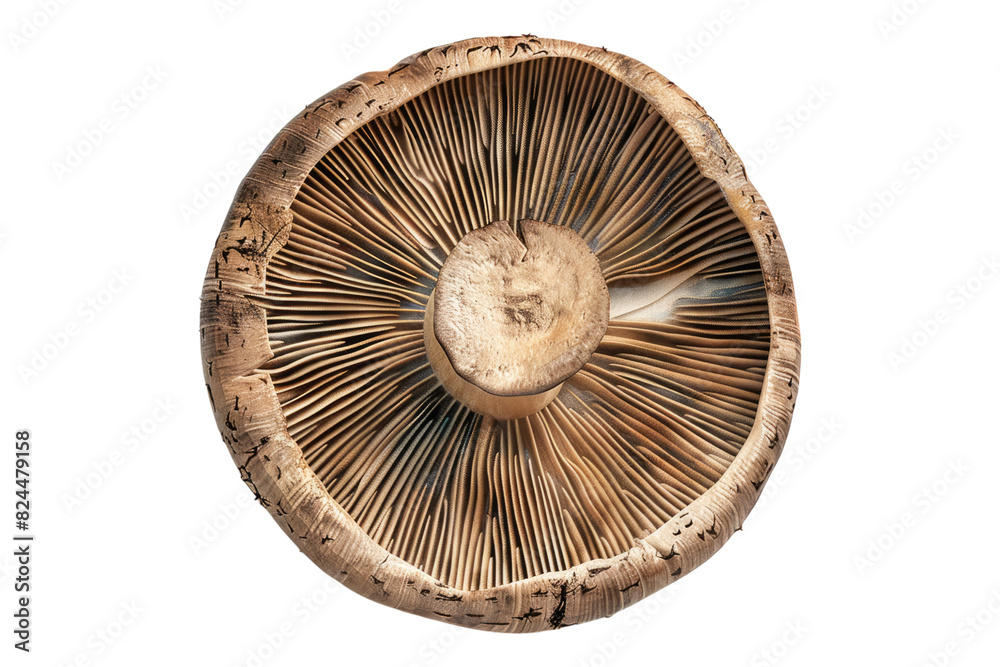 Slice mushroom isolated on white background