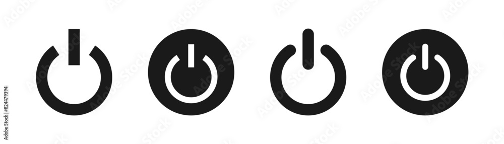 Power buttons on off. On off icon set. Vector illustration. Power buttons on off. On off icon set. Vector illustration.