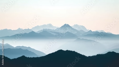 Silent Sentinels: Mountain Silhouettes Standing Tall in the Dusk © Solo Leveling