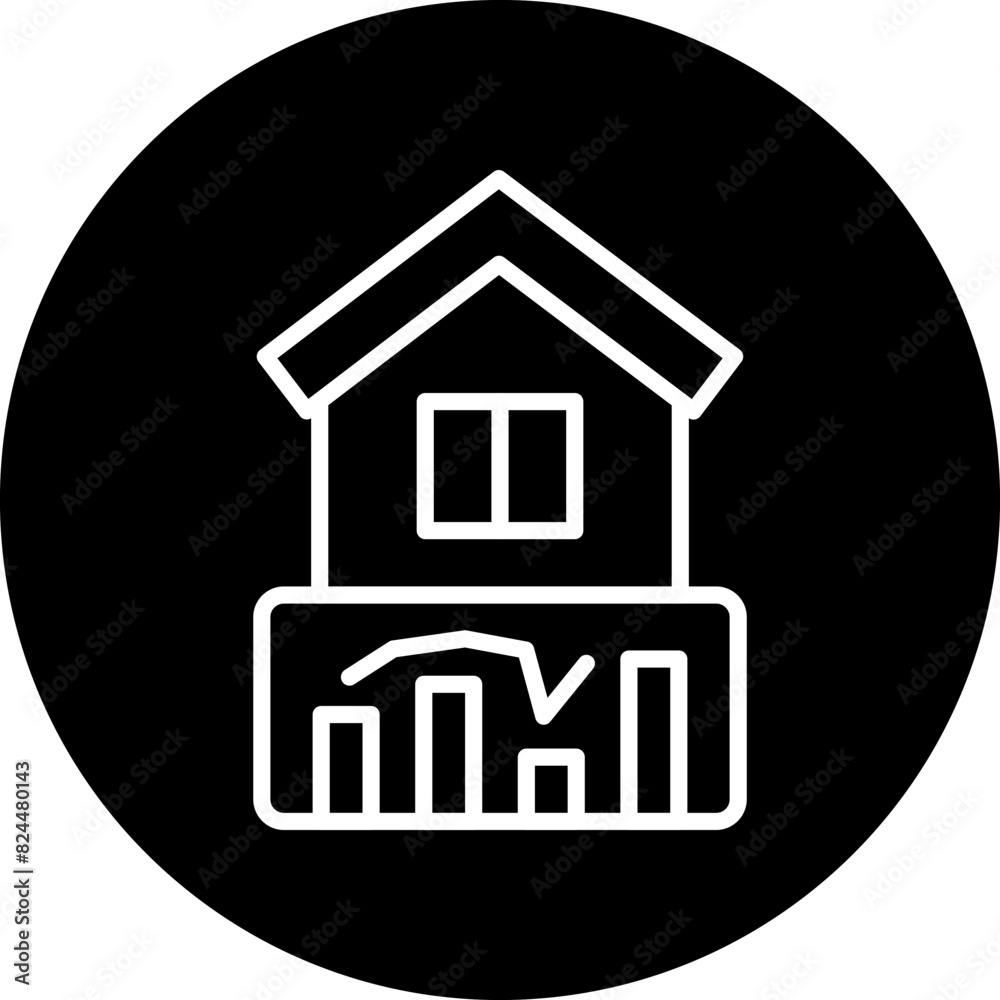 Vector Design House Stats Icon Style Vector Design House Stats Icon Style