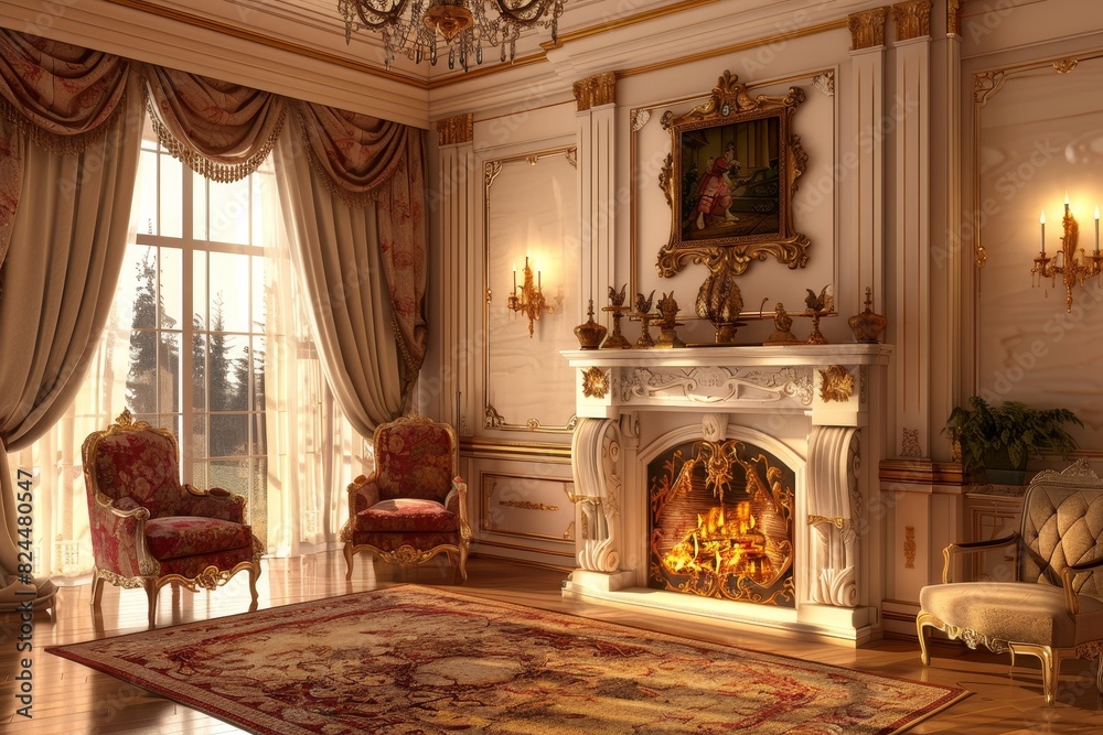 Classical Fireplace Interior Classical Fireplace Interior