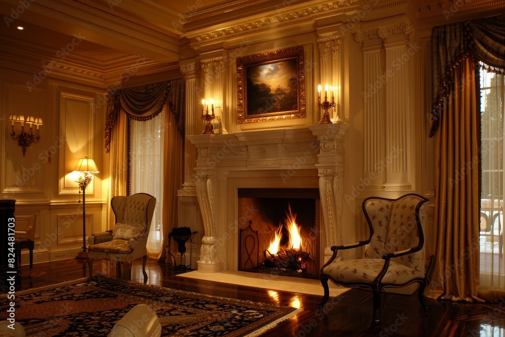 Classical Fireplace Interior Classical Fireplace Interior