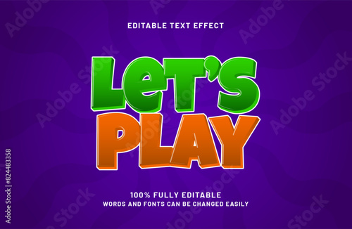 let's play editable text effect