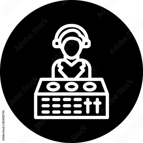 Vector Design DJ Icon Style