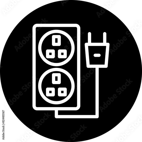 Vector Design Power Socket Icon Style