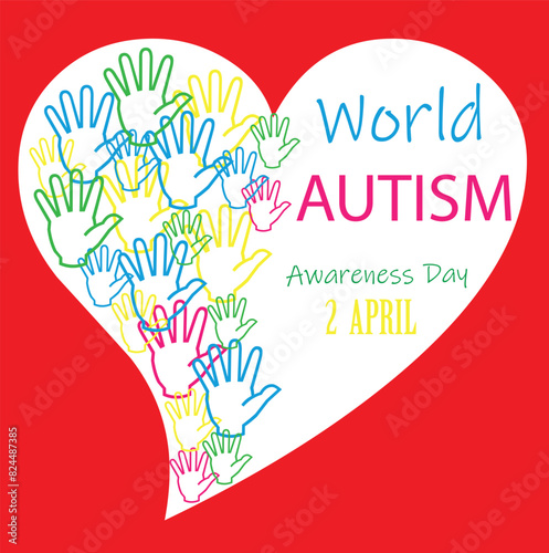 Autism acceptance month. Infinity symbol of autism. Accepting autistic people.