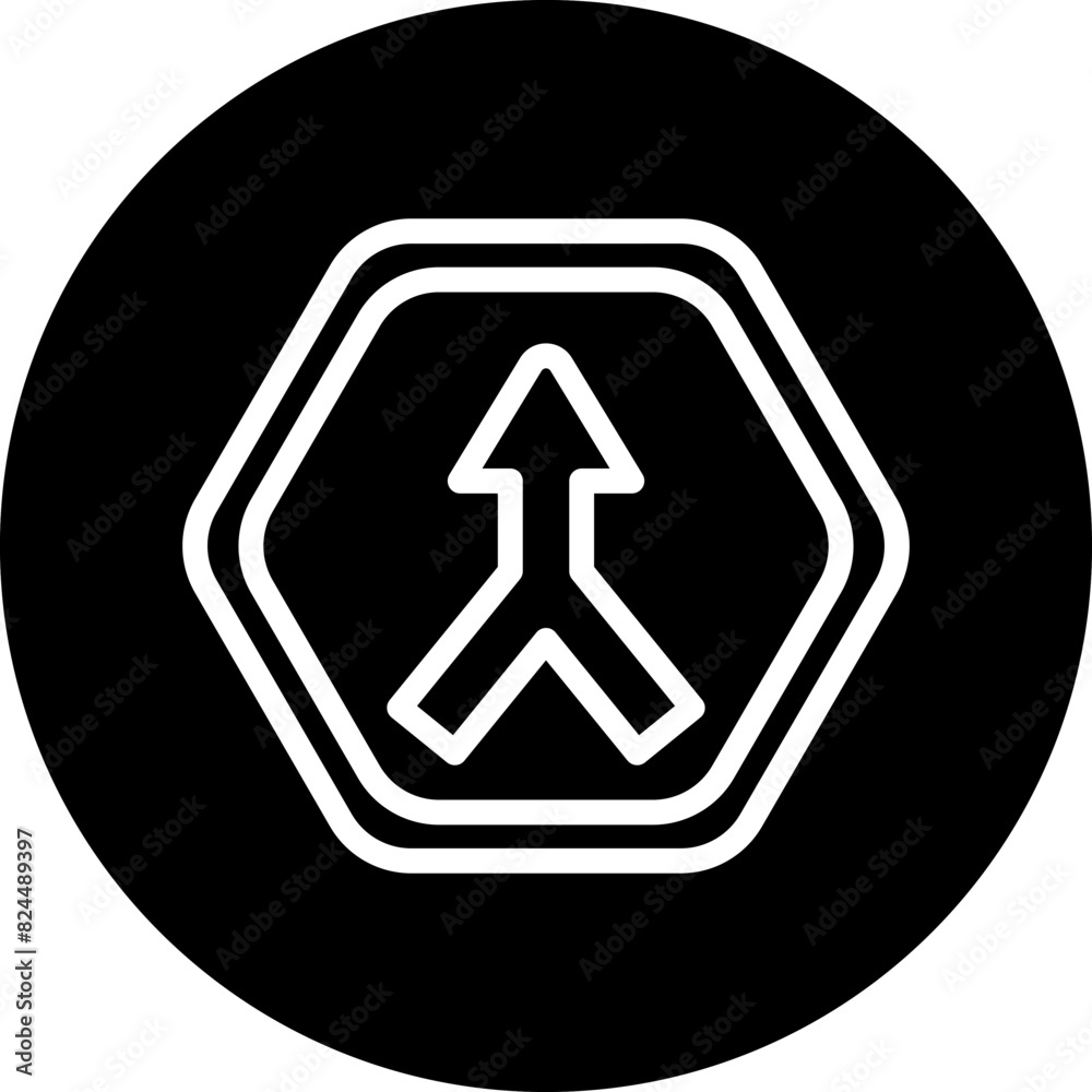 Vector Design Converging Road Icon Style Vector Design Converging Road Icon Style