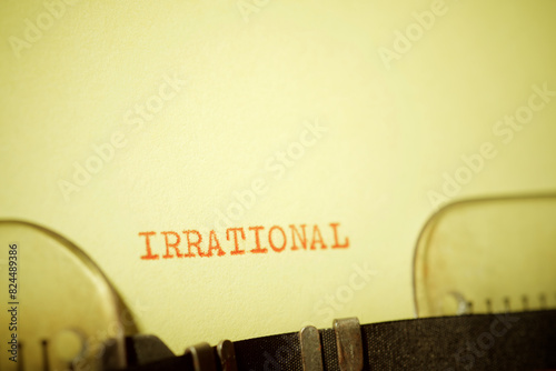 Irrational concept view photo