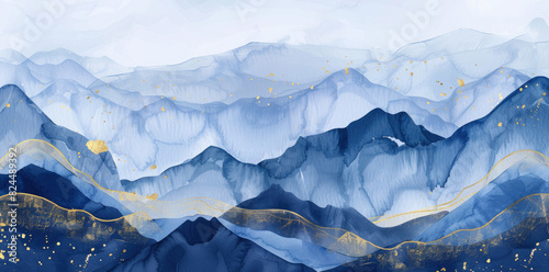 GLacier in the mountains. Created with Ai