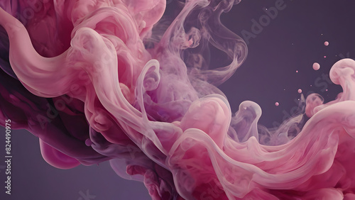 Pastel purple and pink colorful cloudy  smoky  flowy  splash abstract background and wallpaper.