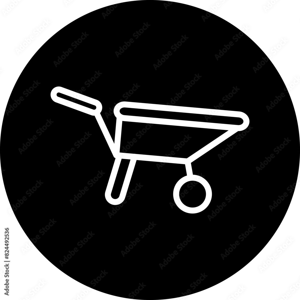 Vector Design Wheelbarrow Icon Style Vector Design Wheelbarrow Icon Style