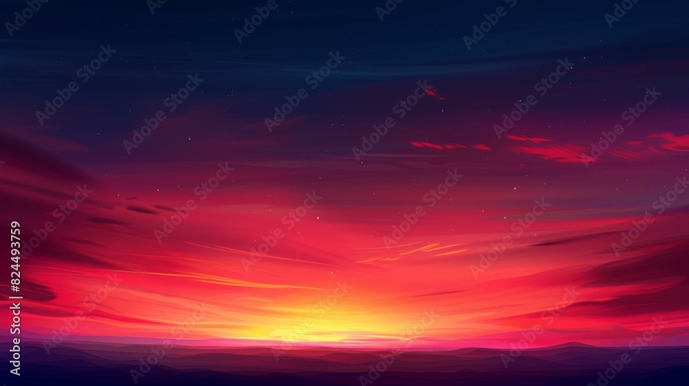 Breathtaking sunset floods the sky with vivid, dramatic hues. Breathtaking sunset floods the sky with vivid, dramatic hues.