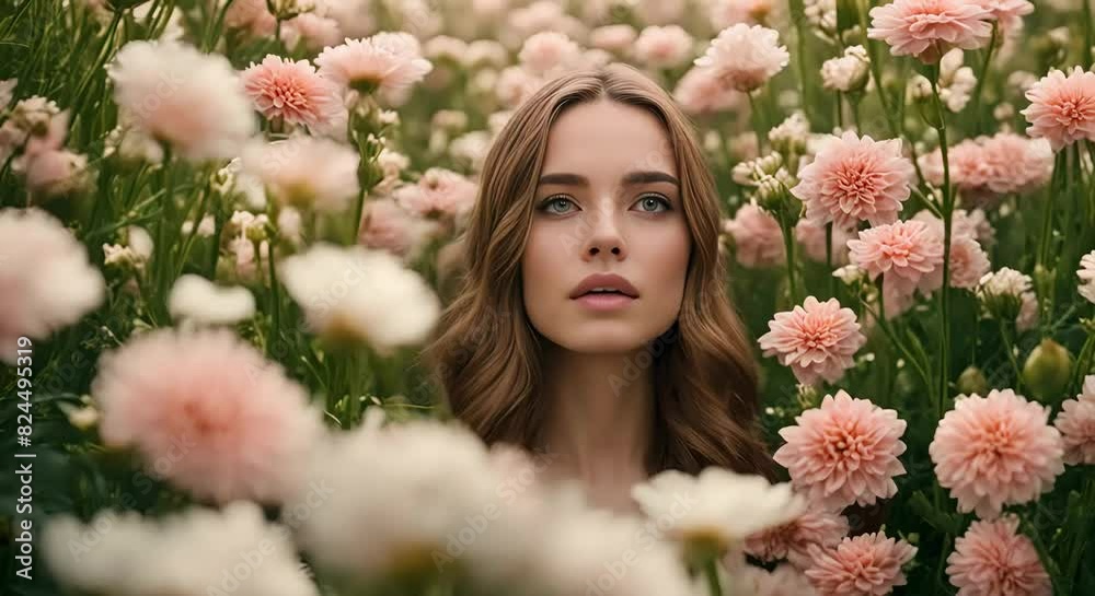 A Beautiful Girl's Face Peeking Through the Flowers of the Orchid. Natural Cosmetics and Skin Care, Enhanced by the Exotic Beauty of the Flower. Perfect for Perfume Advertising.
A Beautiful Girl's Face Peeking Through the Flowers of the Orchid. Natural Cosmetics and Skin Care, Enhanced by the Exotic Beauty of the Flower. Perfect for Perfume Advertising.