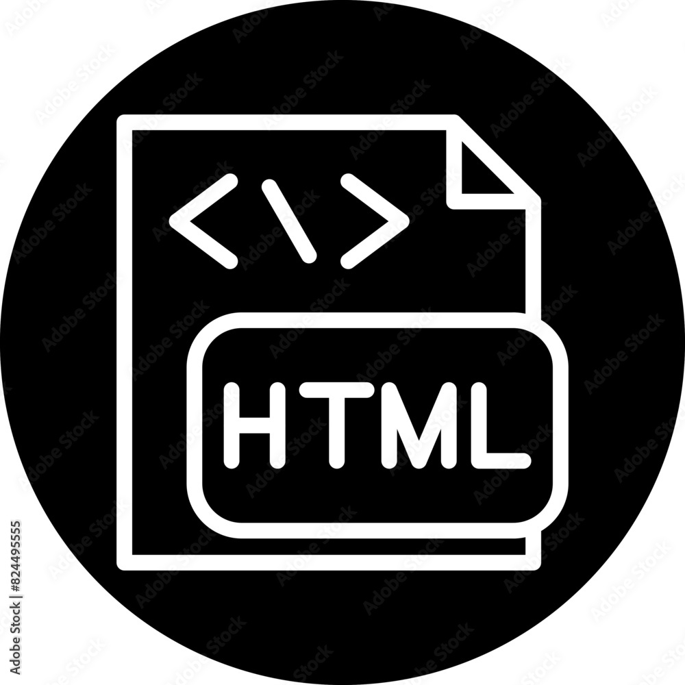 Vector Design HTML File Icon Style Vector Design HTML File Icon Style