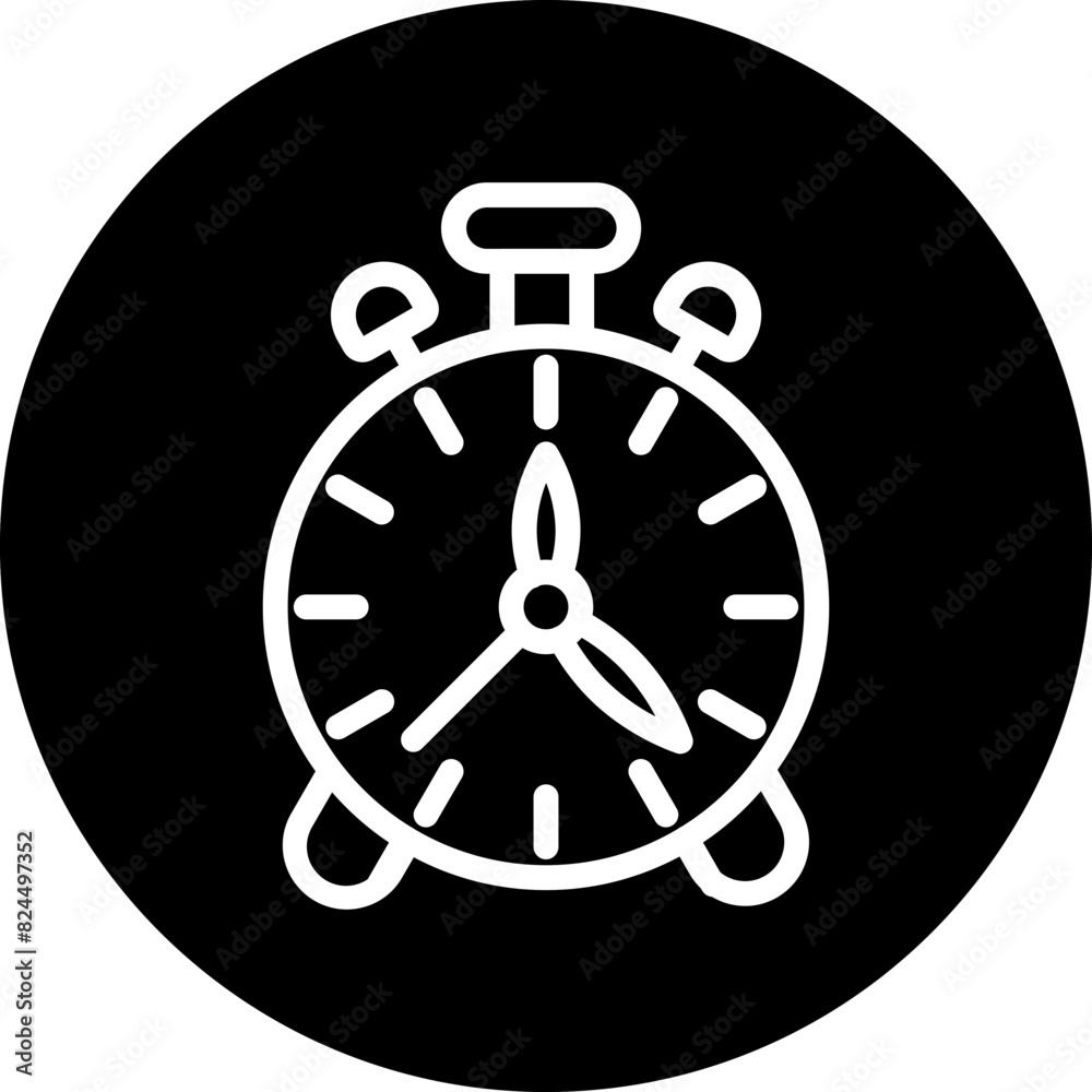 Vector Design Alarm Clock Icon Style
