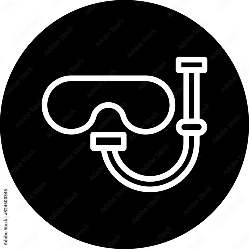 Vector Design Diving Mask Icon Style