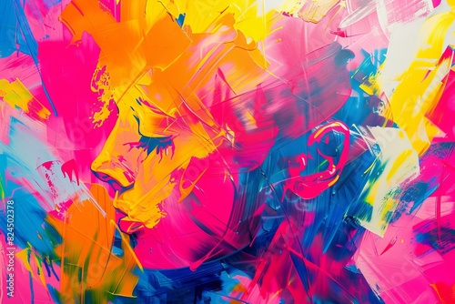Vibrant Graffiti Art Displaying Enthusiasm and Movement in Chaos.