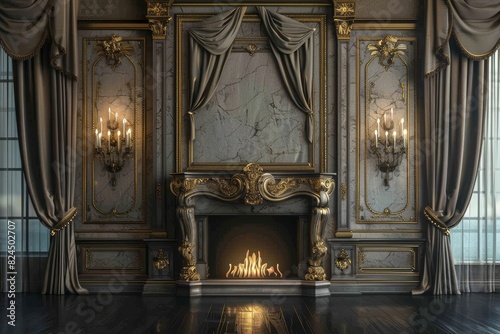 Classical Fireplace Interior © Abdul