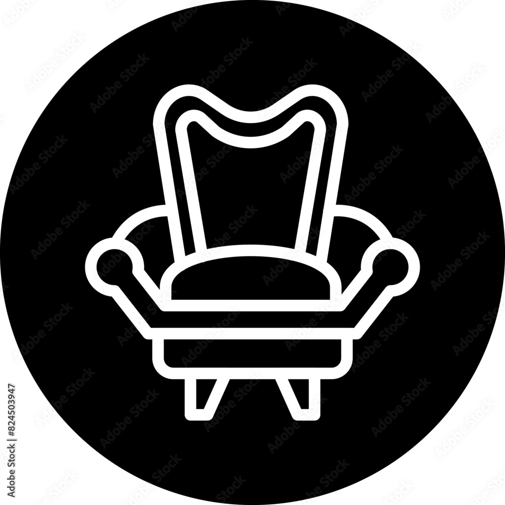 Vector Design Armchair Icon Style Vector Design Armchair Icon Style