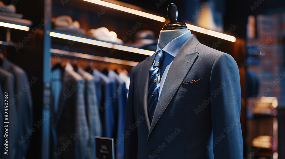 a suit on a mannequin