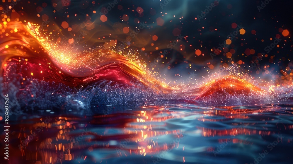 Artistic surreal shapes dancing with a musical wave in HD Artistic surreal shapes dancing with a musical wave in HD