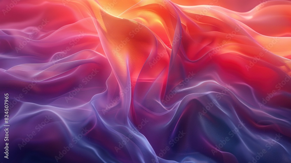 Fototapeta premium Surreal shapes with high def music wave forming dynamic patterns