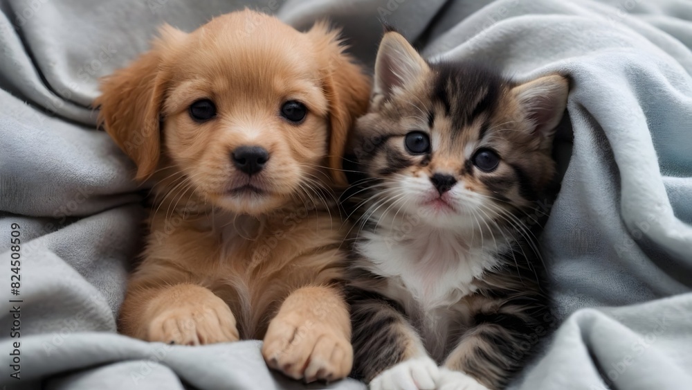 kitten and puppy