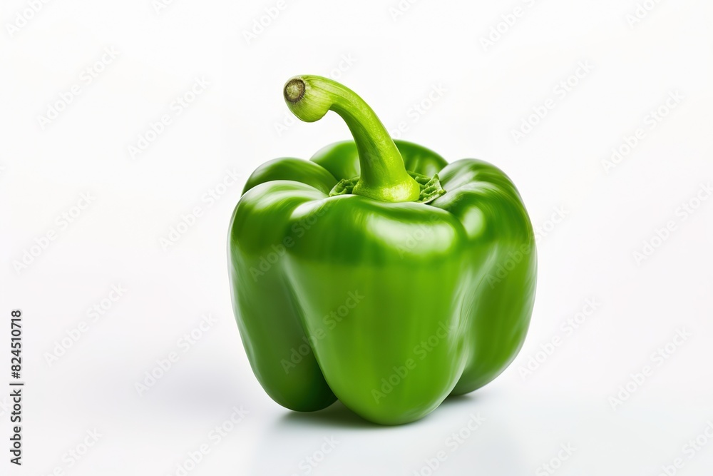 Sweet green pepper isolated on white Sweet green pepper isolated on white