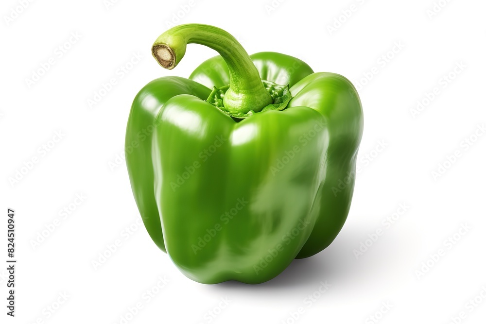 Sweet green pepper isolated on white Sweet green pepper isolated on white