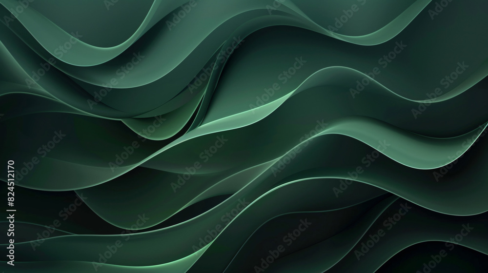 a green wavy lines on a black background a green wavy lines on a black background