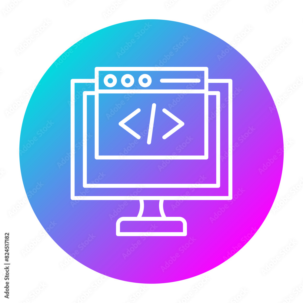 Front End Development vector icon. Can be used for No Code iconset. Front End Development vector icon. Can be used for No Code iconset.