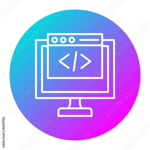 Front End Development vector icon. Can be used for No Code iconset.