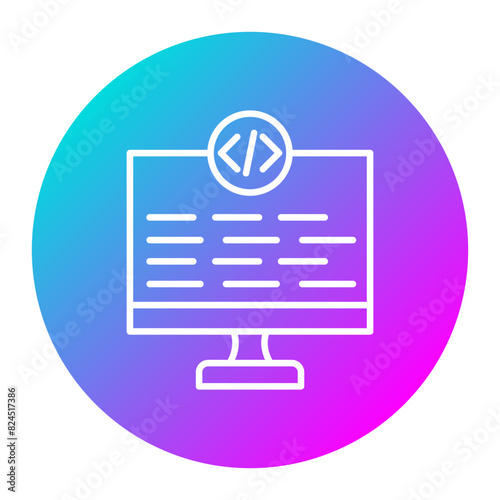 Pre-Written Code vector icon. Can be used for No Code iconset.