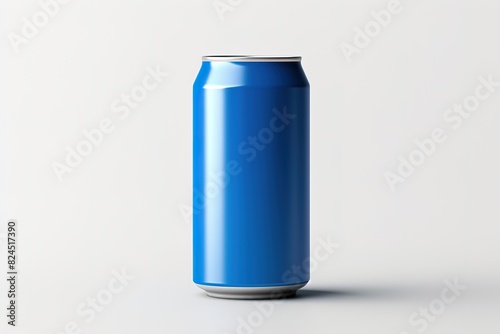 Metal Aluminum Beverage Drink Can 500ml, 0,5L. Mockup Template Ready For Your Design. Isolated On White Background. Product Packing.