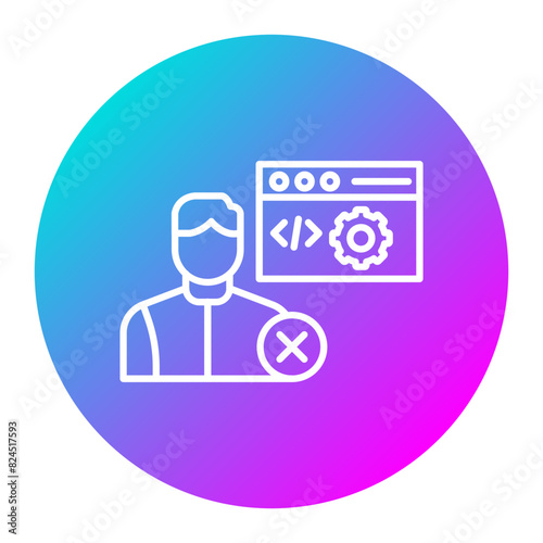 No Programming Experience vector icon. Can be used for No Code iconset.